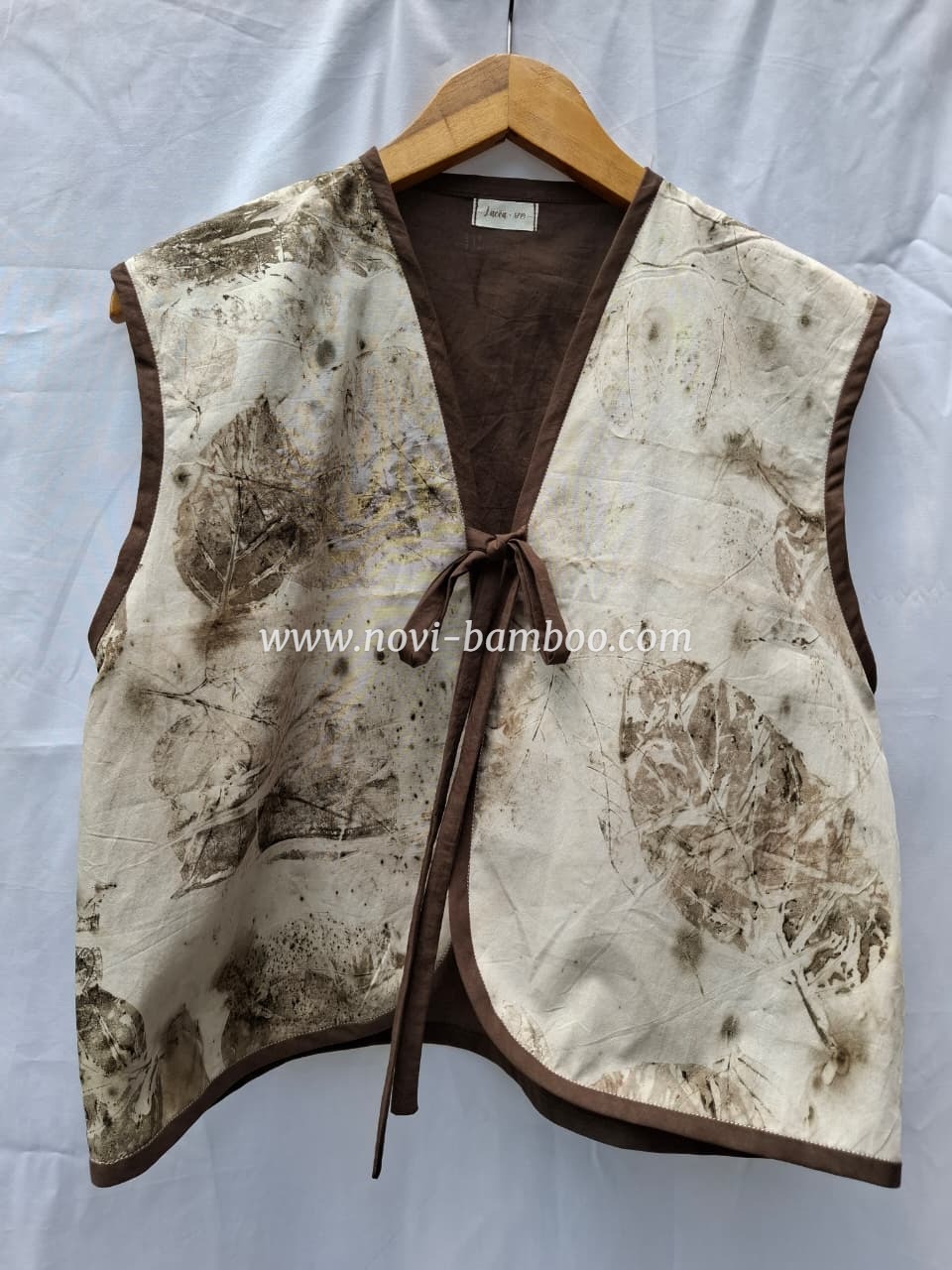 Vest Basic Ecoprint - Natural Oroxylum Indicum Leaves