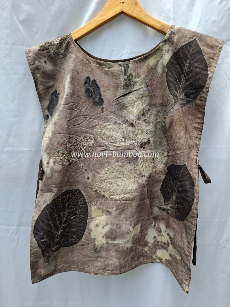 Vest Basic Ecoprint - Natural Teak Leaves